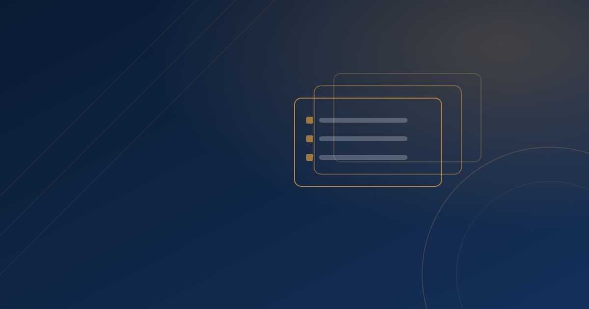 Abstract navy and gold Teknexia Hub brand graphic representing an AI writing tools comparison guide